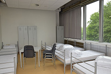 Ein Zimmer in der neuen ZASt in Bremen-Nord