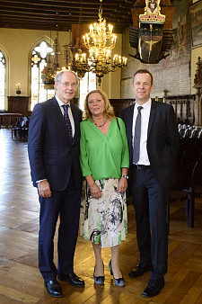 Staatsrat Prof. Matthias Stauch, Renate Holst und Dr. Jörg Schnitzler 