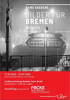 Plakat Ausstellung „Bilder für Bremen“ (1930-1969) von Hans Saebens