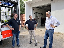 Nur eine von mehreren Stationen: Bürgermeister Bovenschulte zu Besuch bei der Freiwilligen Feuerwehr Seehausen. Foto: Senatspressestelle