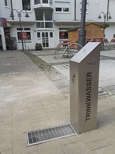 Der Trinkwasserbrunnen auf dem Blumenthaler Marktplatz. Foto: Umweltressort