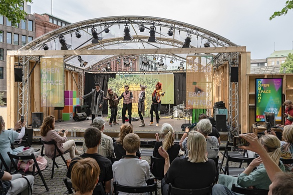 Die Bremer Stadtmusikanten sind jetzt wieder auf der Bühne des Open-Space Domshof zu erleben. Foto: WFB/Jan Rathke