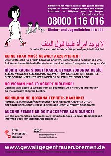 Plakat "Gewalt gegen Frauen"