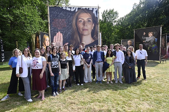 Bremer Schülerinnen und Schüler beim Demokratiefest. Foto: Senatspressestelle