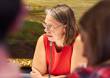 Senatorin Sascha Aulepp während der Pressekonferenz zum Auftakt des Kitajahres. Foto: Bildungsressort